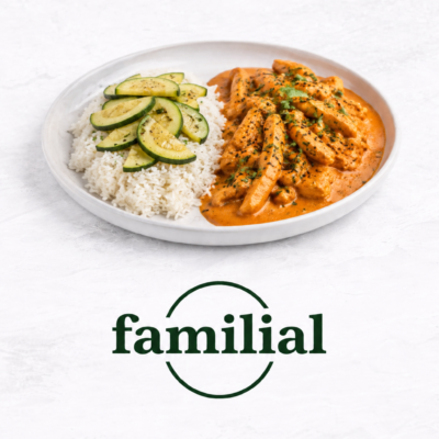 Poulet tikka masala, courgettes, riz basmati