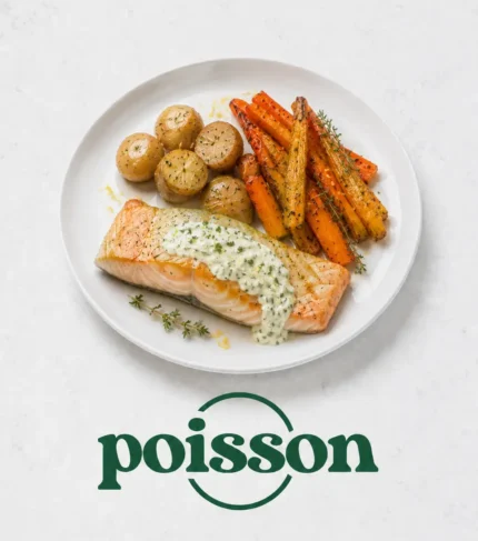saumon sauce tartare pdt grenailles carottes rôties