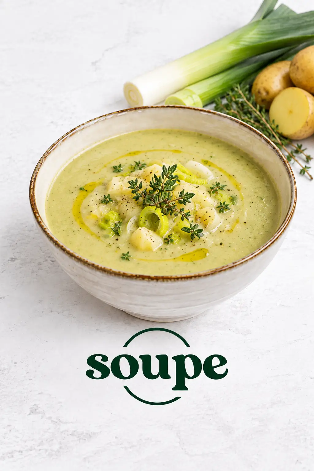 Veloutépoireauxpdt Soupe de poireaux, pdt et thym – Image 1